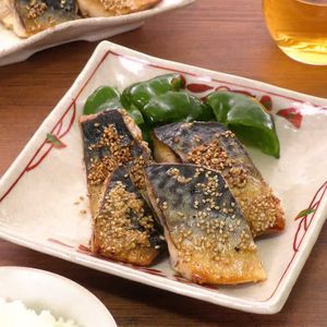 塩サバのごまマヨ焼き