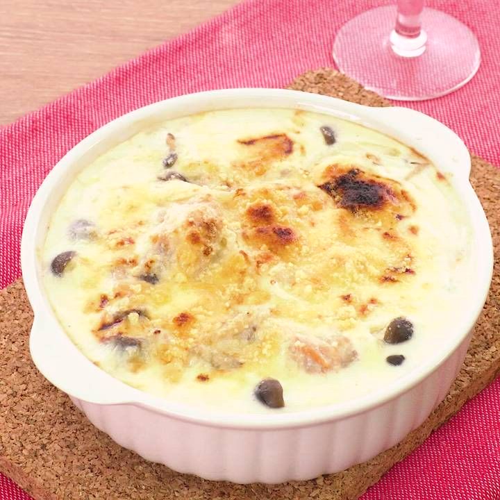 鮭ときのこのグラタン