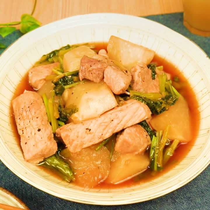 かぶと豚のオイスター煮