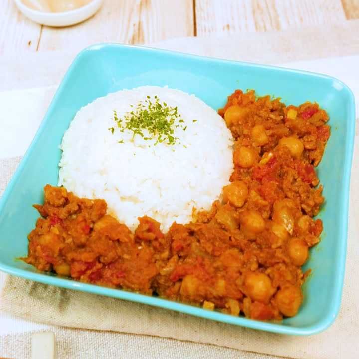 にんじんとひよこ豆のキーマカレー
