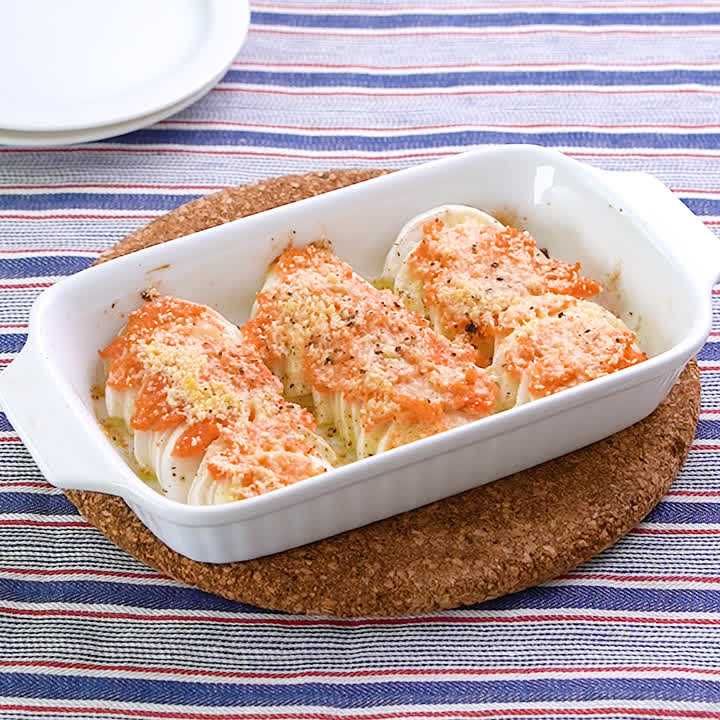 かぶとタラコのチーズ焼き