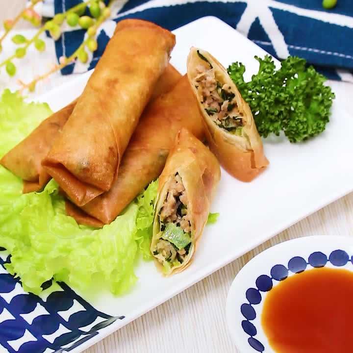 チンゲン菜の坦々春巻き