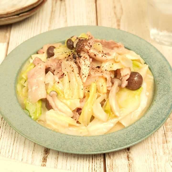 豚バラとキャベツのみそマヨ炒め