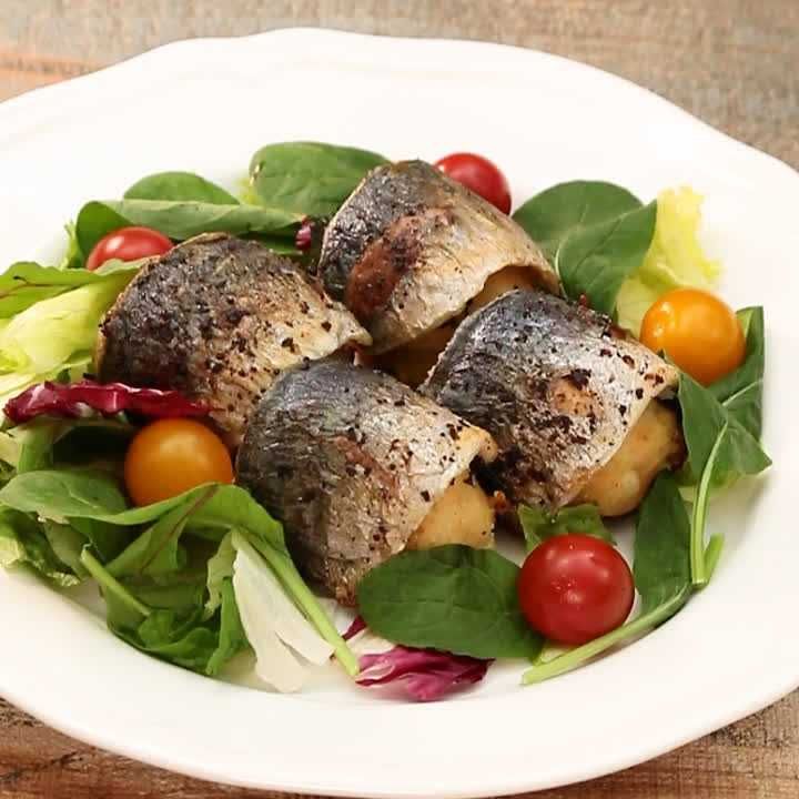 アジのみそポテト巻き