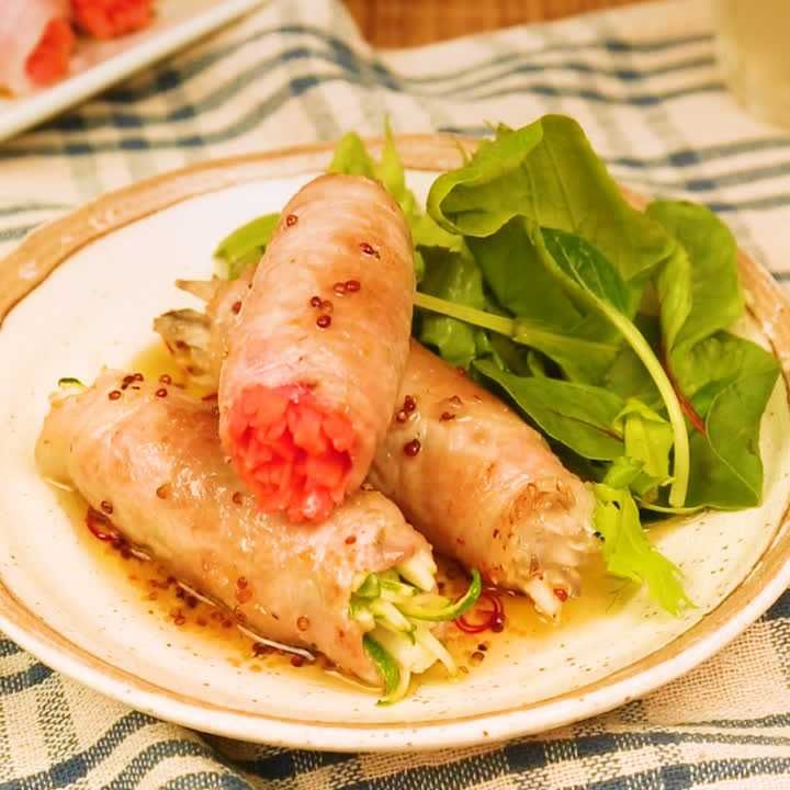 豚ロース肉巻きのマリネ