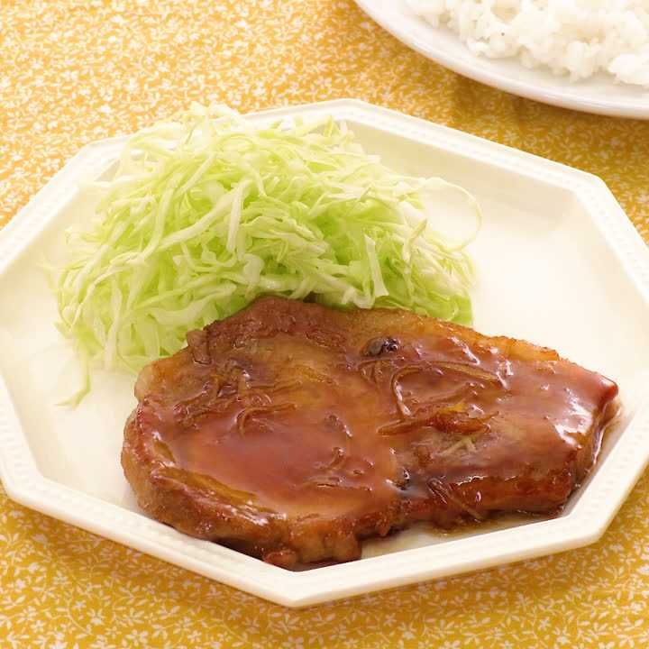 厚切り豚ロースのしょうが焼き