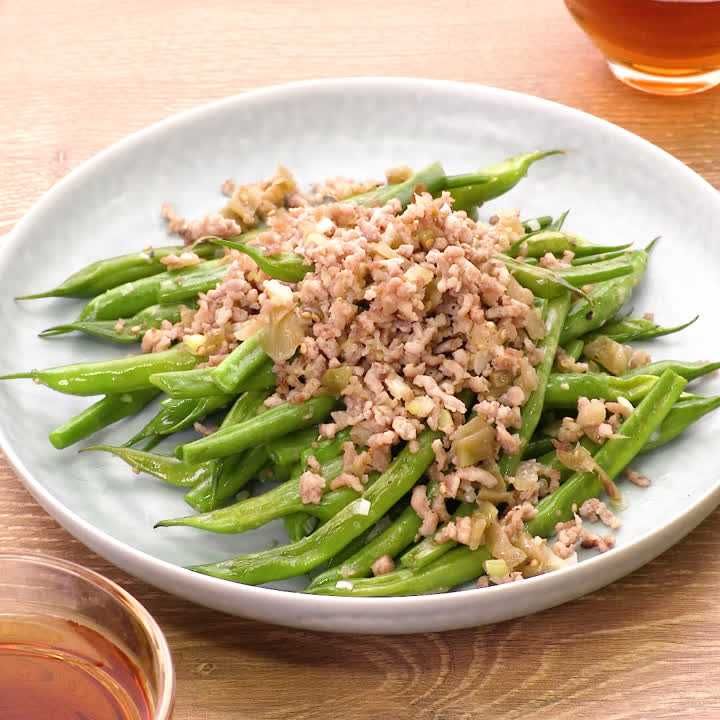 いんげんと搾菜の中華風炒め
