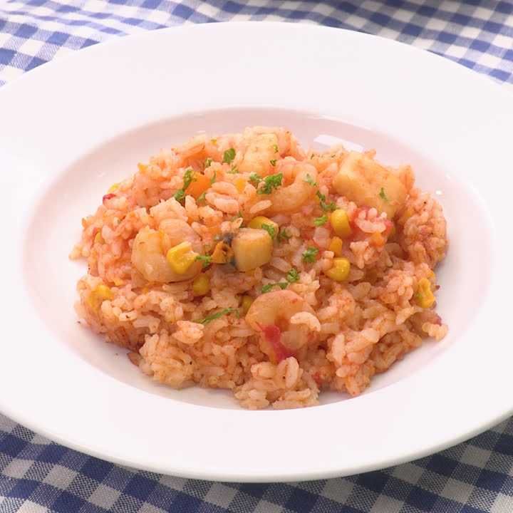 シーフードトマトピラフ