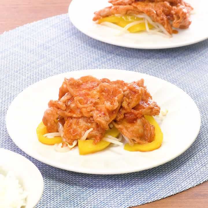 豚肉のケチャップジンジャー炒め