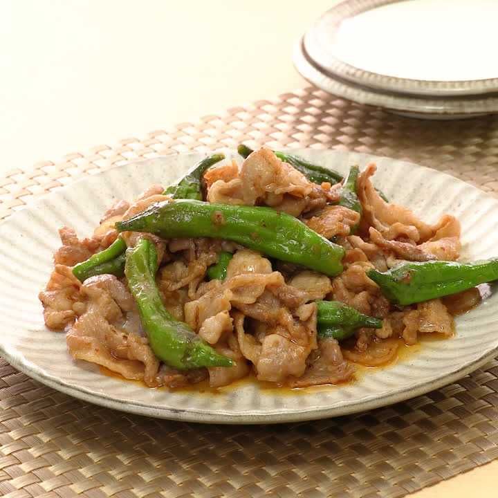 ししとうと豚肉のピリ辛みそ炒め