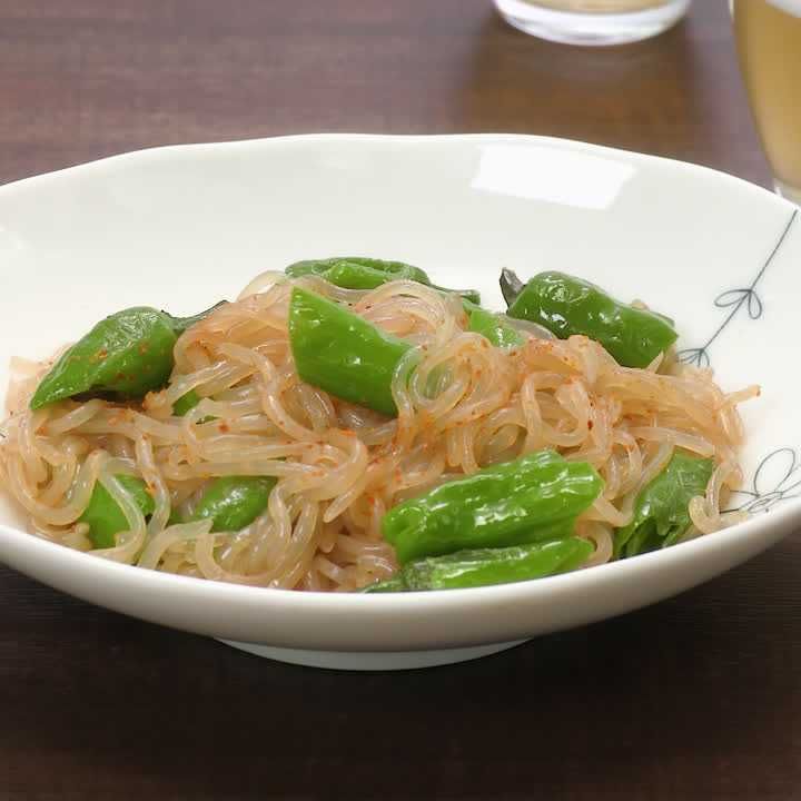 ししとうとこんにゃくのピリ辛炒め