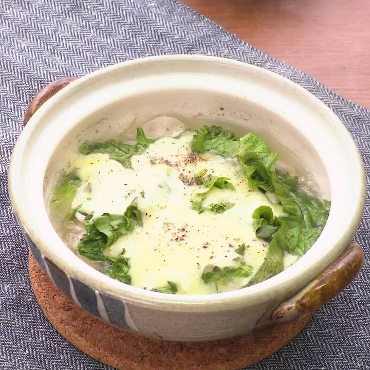 豚しゃぶとセロリのチーズ鍋