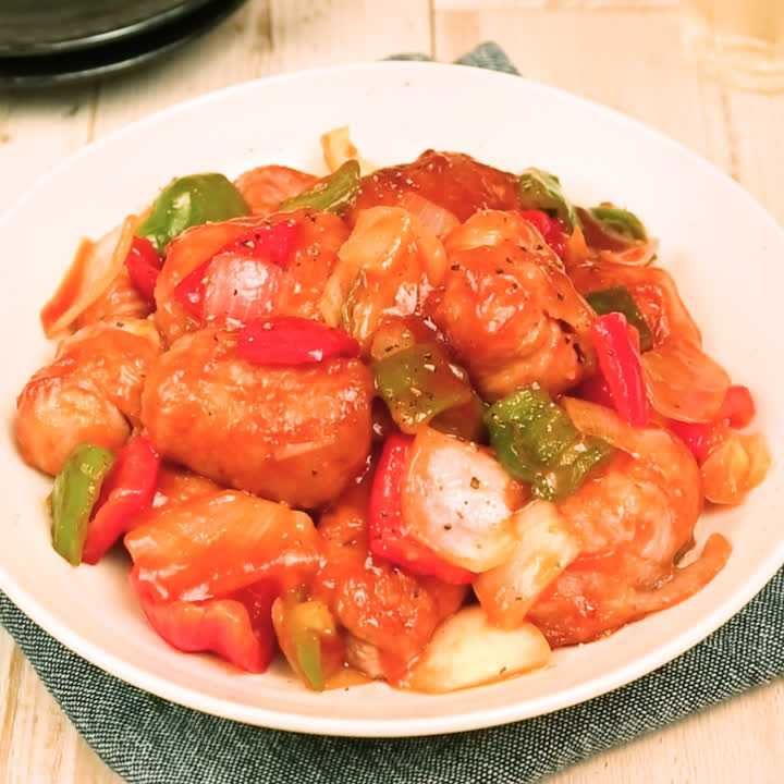 肉巻き豆腐の酢豚