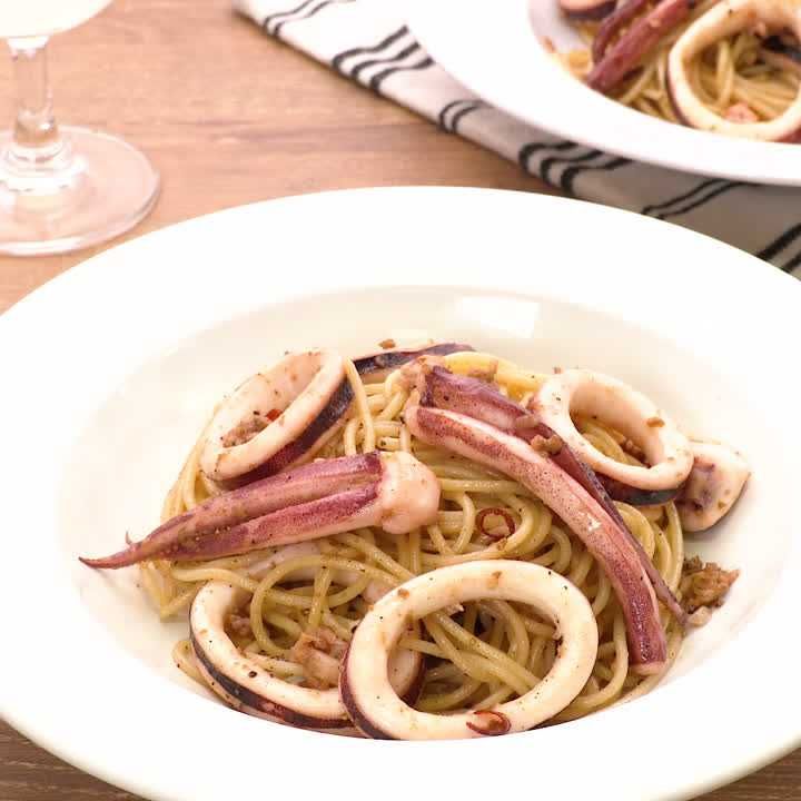 イカわたパスタ