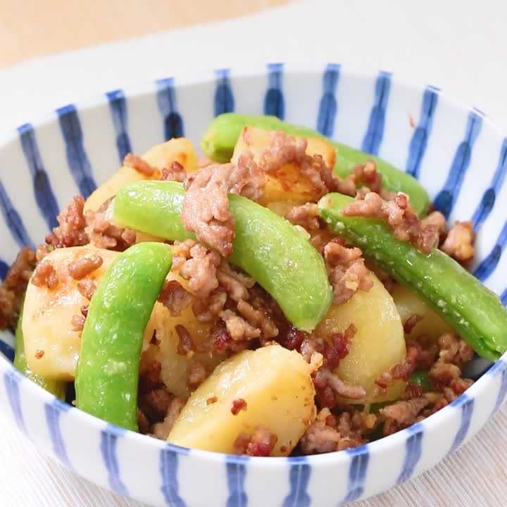 豚ひき肉とじゃがいものみそバター炒め