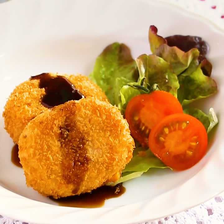 鮭とコーンのポテトコロッケ