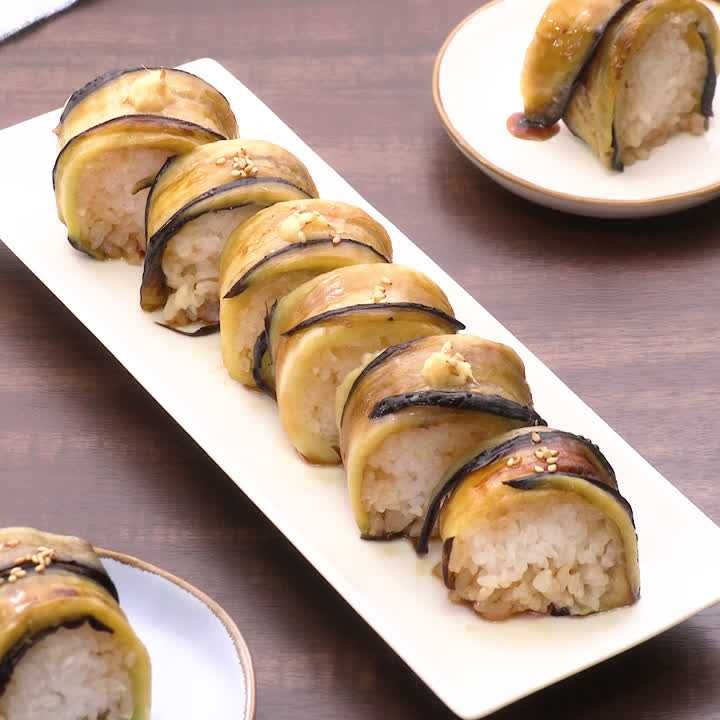 なすのロール寿司