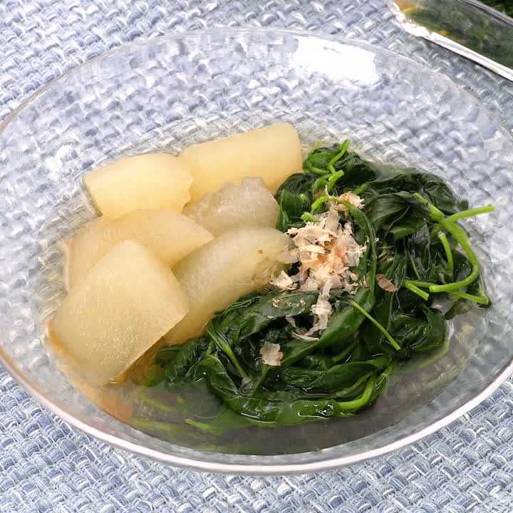 モロヘイヤと冬瓜の冷ひたし