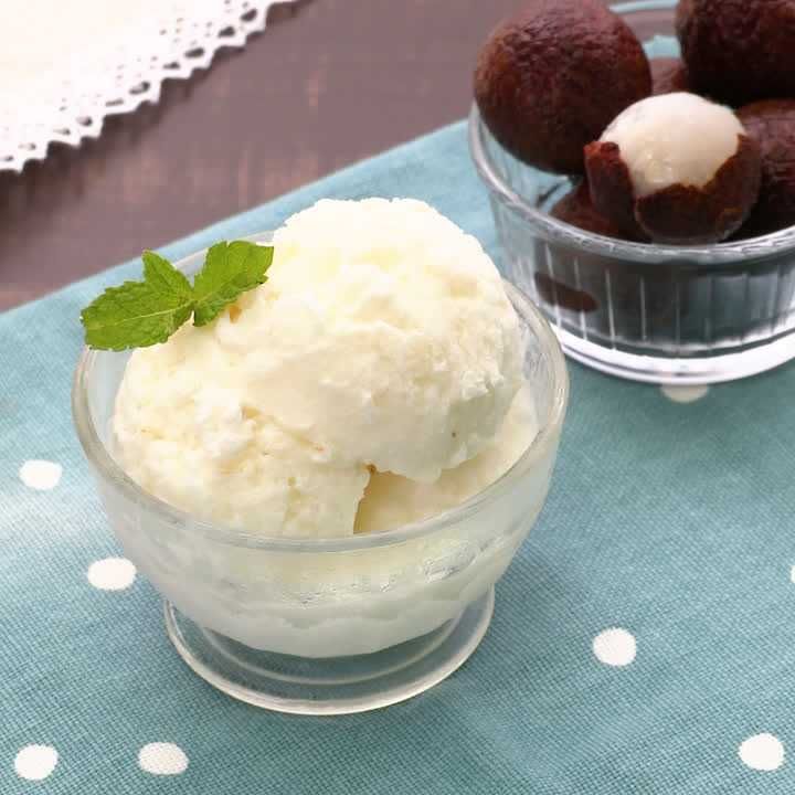 ライチのヨーグルトシャーベット