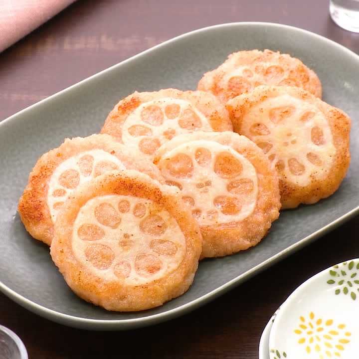 シャキもち食感 明太れんこん餅のレシピ動画 作り方 Delish Kitchen