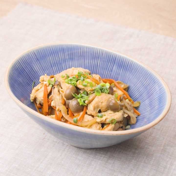 鶏むね肉の親子煮