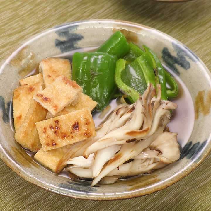 まいたけと油揚げの焼き浸し