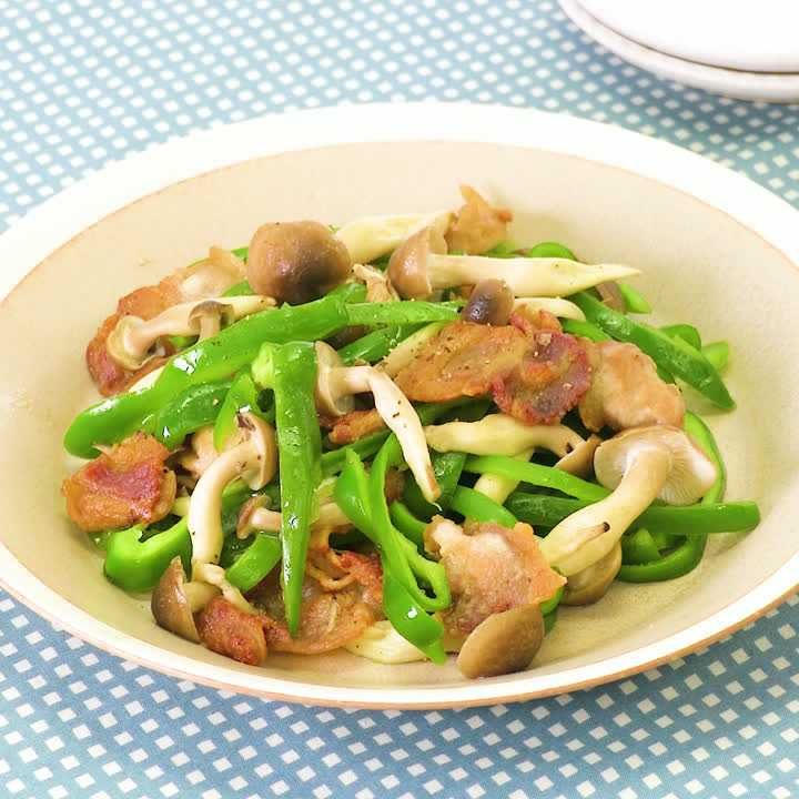 豚バラ肉とピーマンの塩炒め