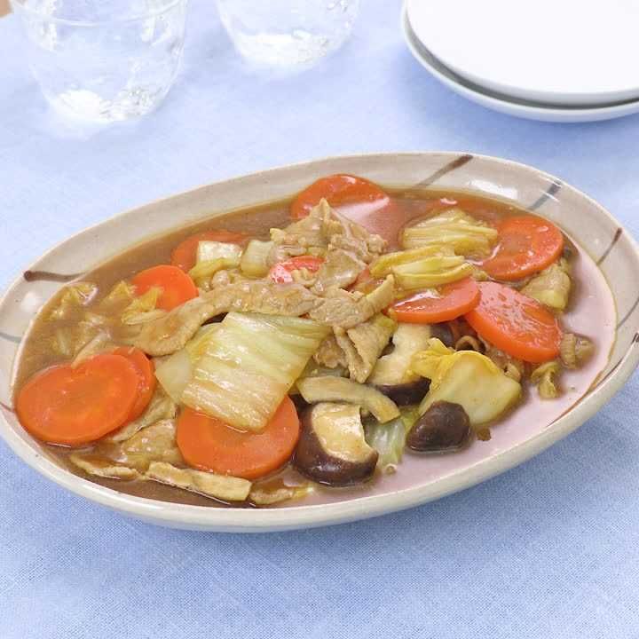 豚こまと白菜のスパイシーうま煮