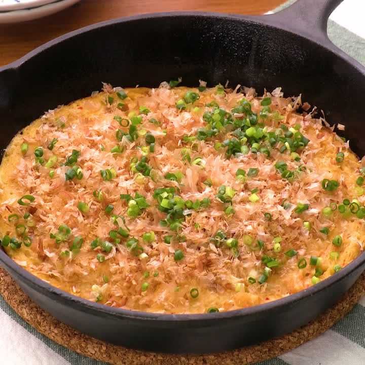 納豆とキムチのふわふわ焼き