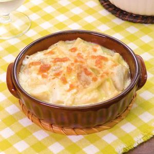 「里芋のチキンマカロニグラタン」のレシピ動画