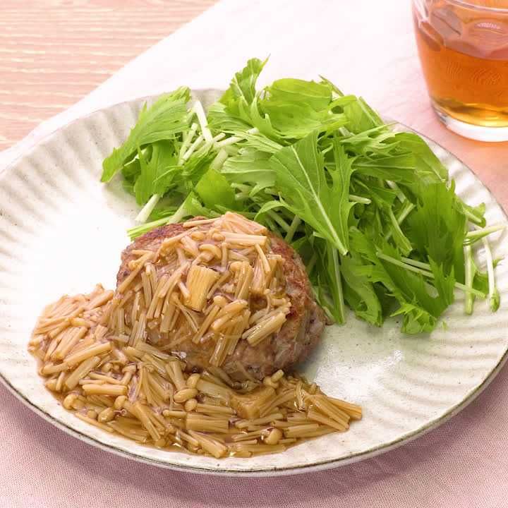 豚バーグのえのきあんかけ