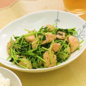 ささみと豆苗の柚子胡椒炒め