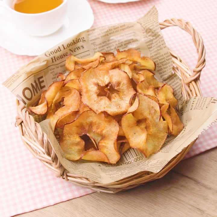 シナモン味のりんごチップス