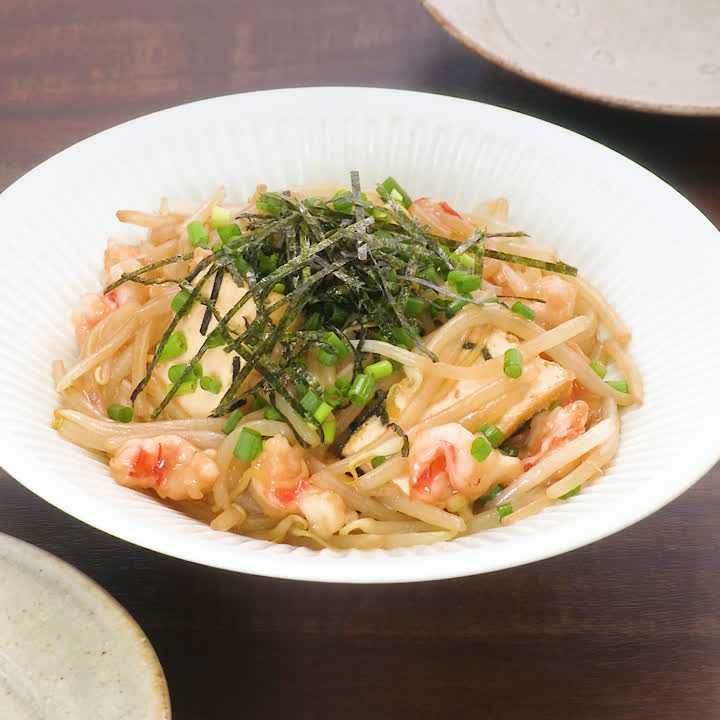 えびともやしの香り蒸し