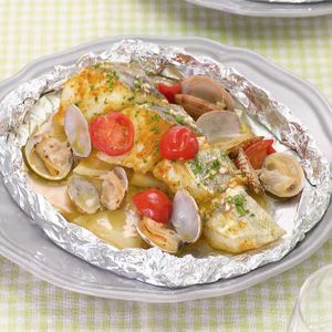 タラとあさりのカレーホイル焼き