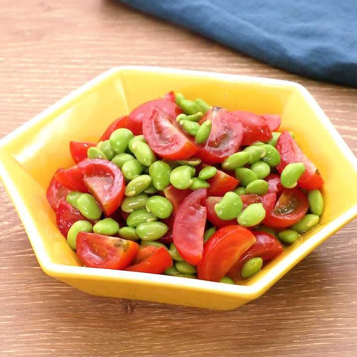 プチトマトと枝豆のレモンマリネ