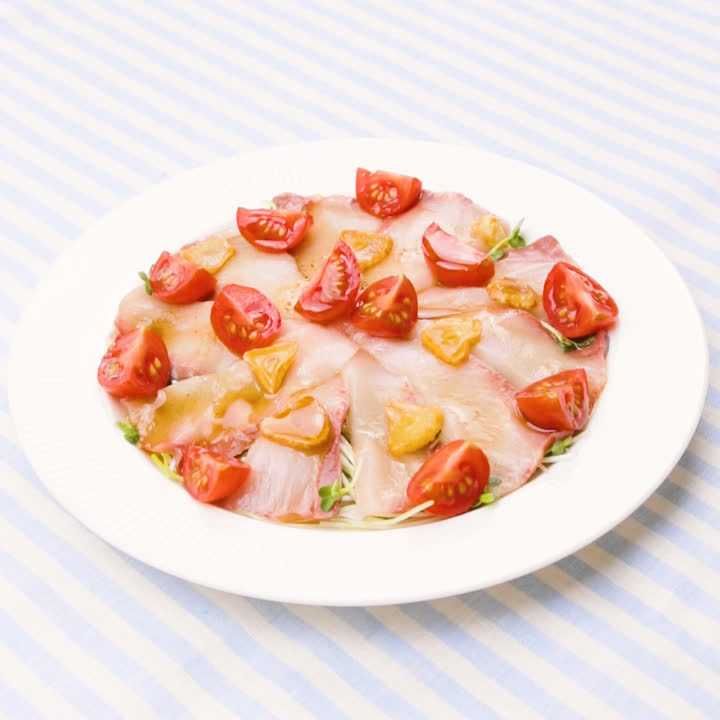 はまちのガーリックカルパッチョ