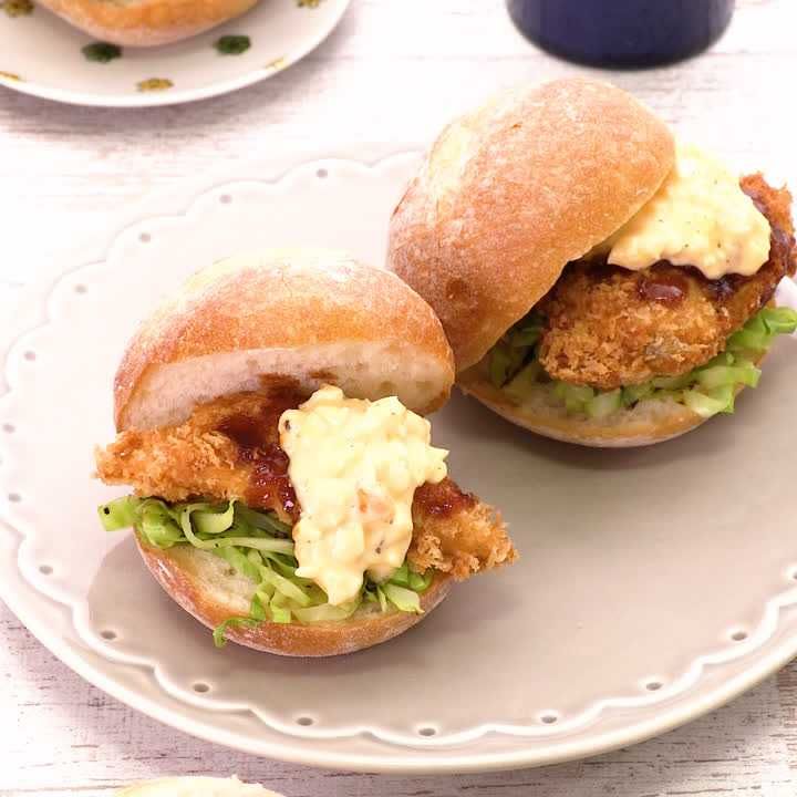 タラフライの卵サンド