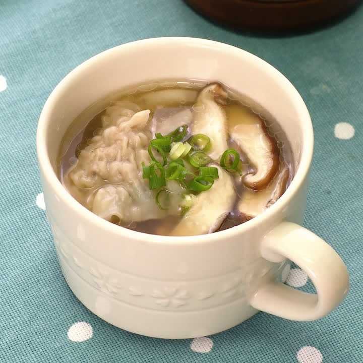 しいたけのワンタンスープ