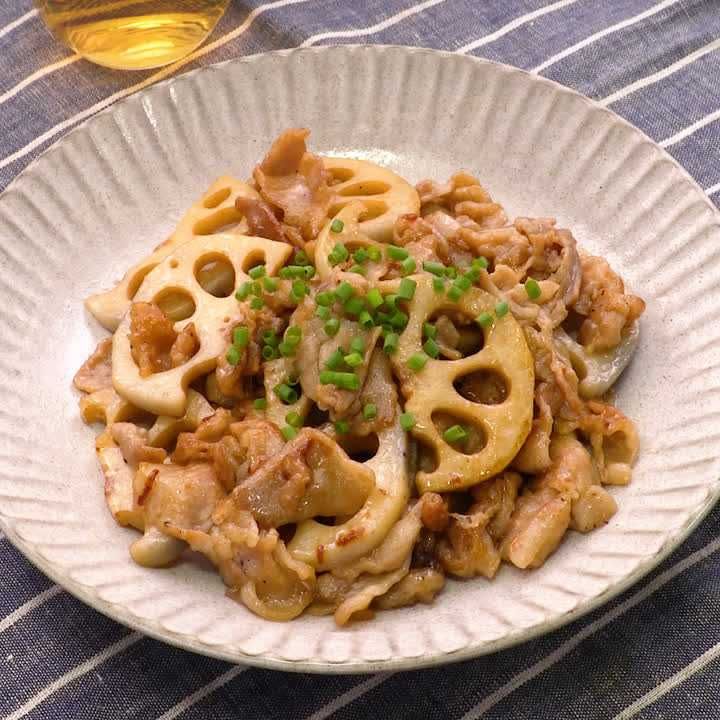 豚肉とれんこんの甘酢炒め