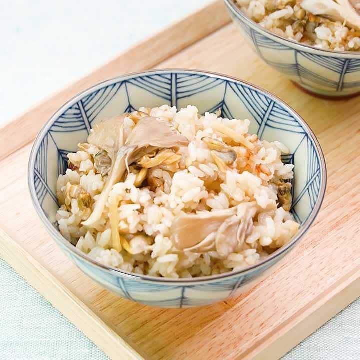 舞茸とあさりの炊き込みご飯