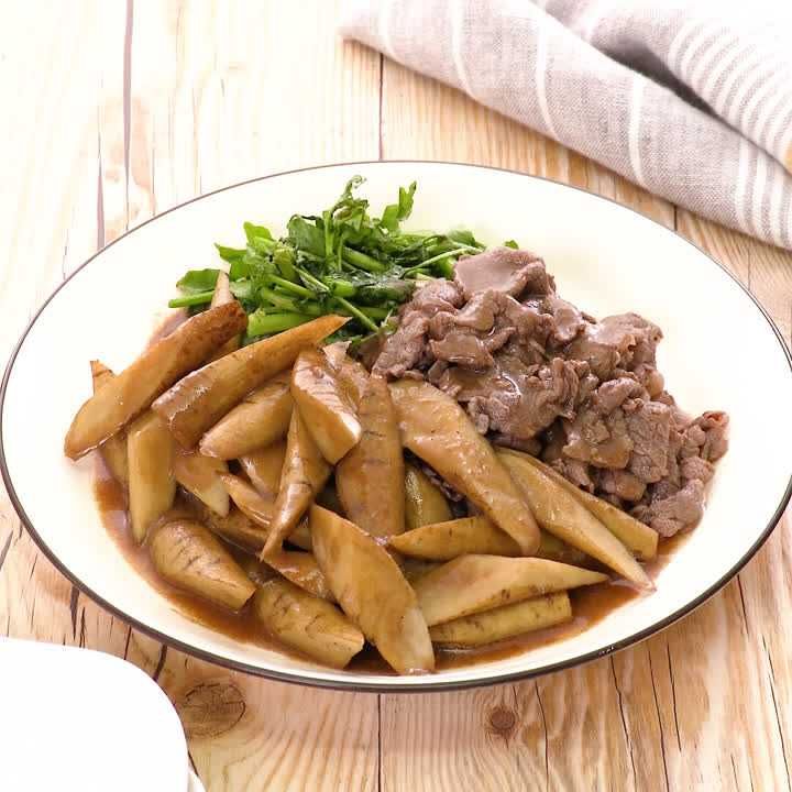 牛肉と新ごぼうのソース煮