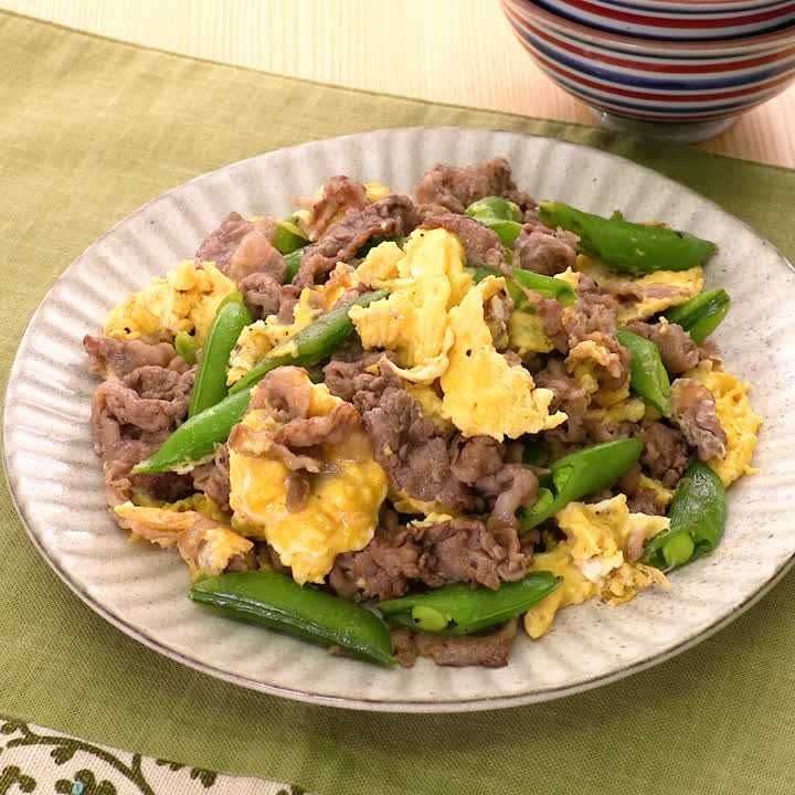 牛肉と卵のさっと炒め