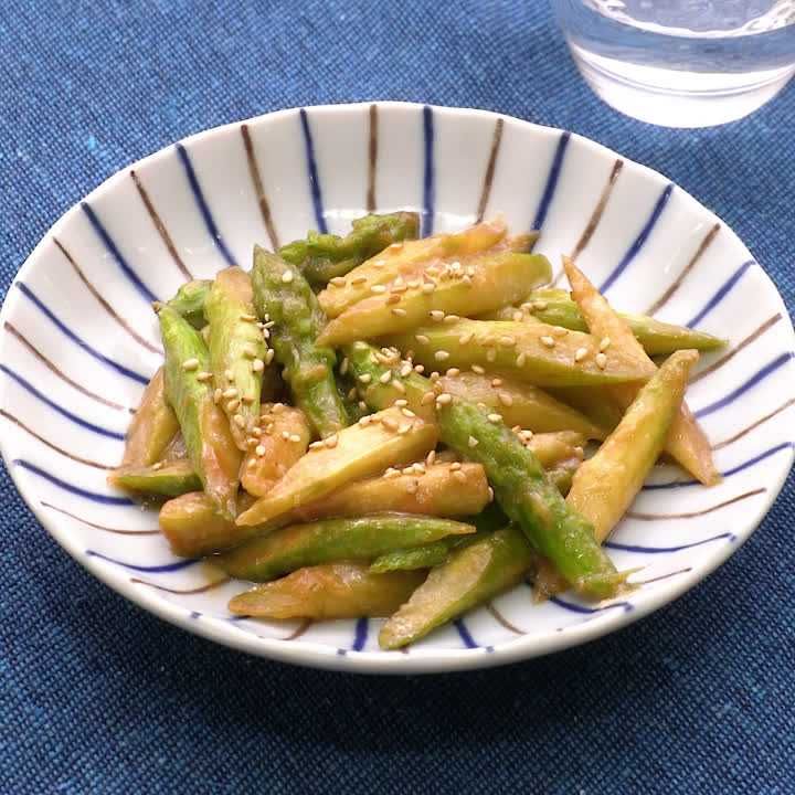 アスパラのみそ炒め