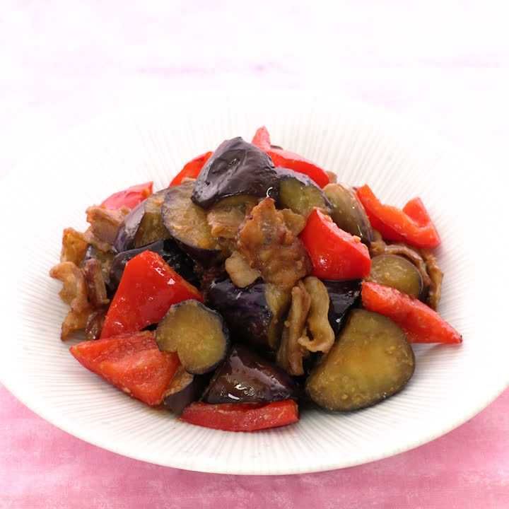ナスと豚バラのみそ炒め煮