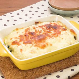 「ほうれん草と豚肉の豆腐グラタン」のレシピ動画