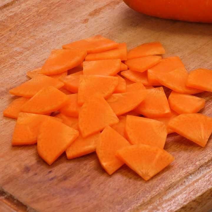にんじんのいちょう切り