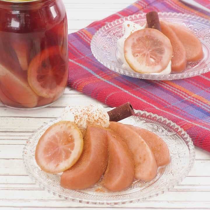 りんごの赤ワイン煮