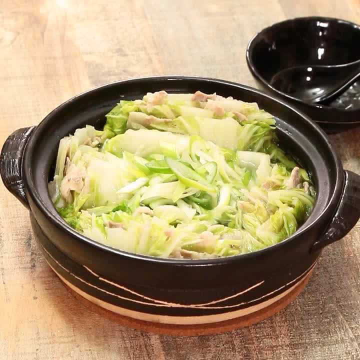 白菜と豚バラのミルフィーユ塩鍋