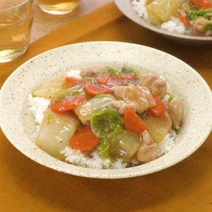 「鶏肉の中華あんかけ丼」のレシピ動画